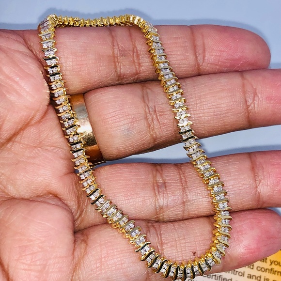 Real diamond 2row diamond tennis bracelet NOT CZ NOT FAKEAuthenticity card incl. - Picture 3 of 6